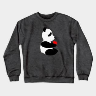 Panda With Heart Crewneck Sweatshirt